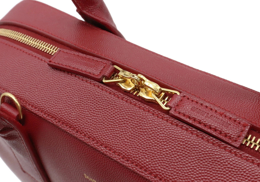 SAINT LAURENT PARIS Saint Museum 2way Shoulder Bag Leather Red - Picture 7 of 9